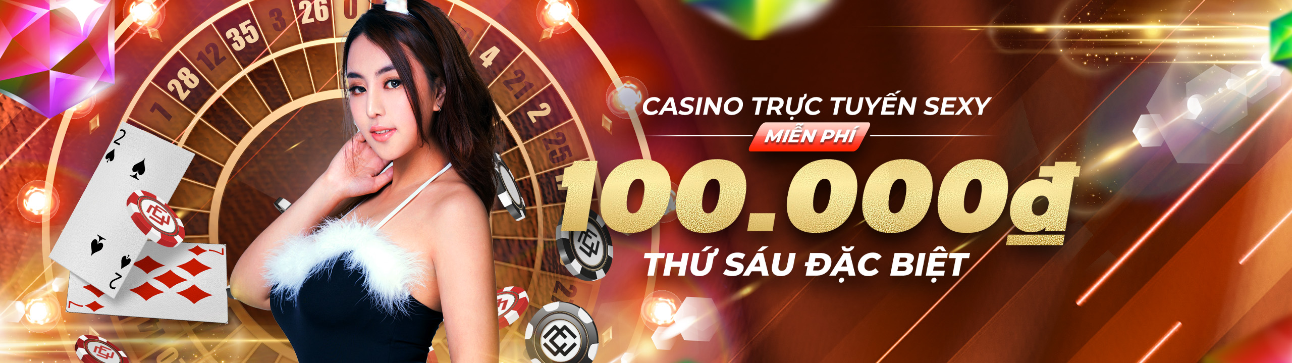 Thưởng nạp lại Thứ Sáu 100.000VND tại Casino Sexy