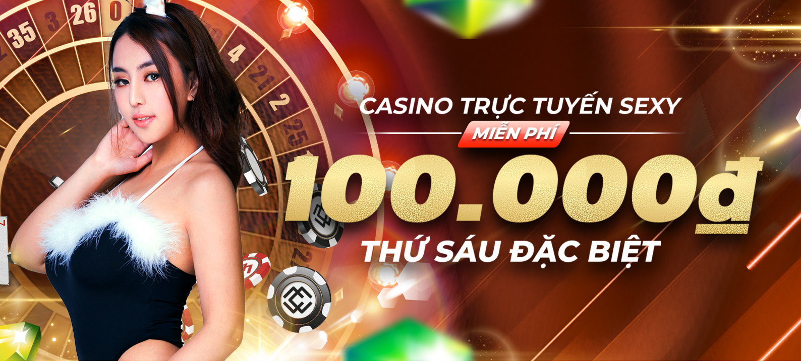Thưởng nạp lại Thứ Sáu 100.000VND tại Casino Sexy