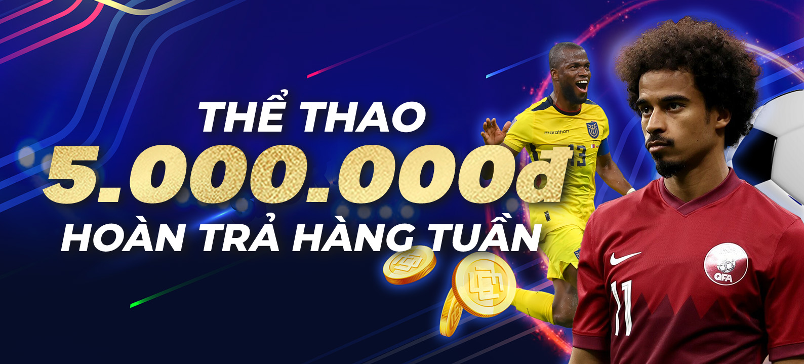 Hoàn tiền 8.88% hàng tuần tại Thể Thao