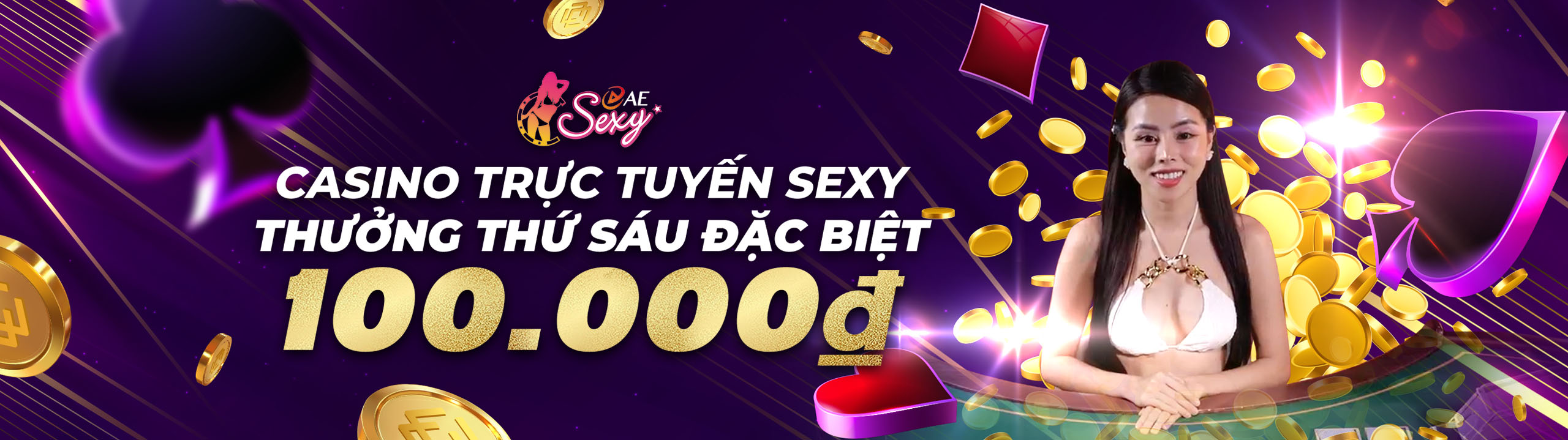 Thưởng nạp lại Thứ Sáu 100.000VND tại Casino Sexy