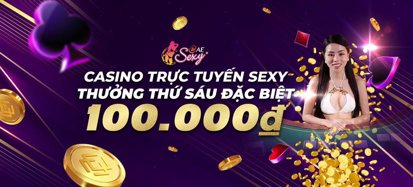 Thưởng nạp lại Thứ Sáu 100.000VND tại Casino Sexy