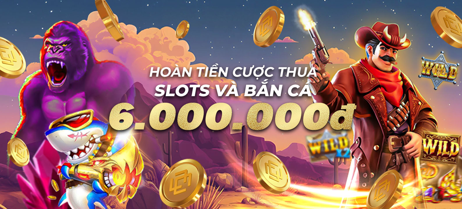 Hoàn tiền hàng tuần 11.88% lên đến 6.000.000 VND tại Slots và Bắn cá